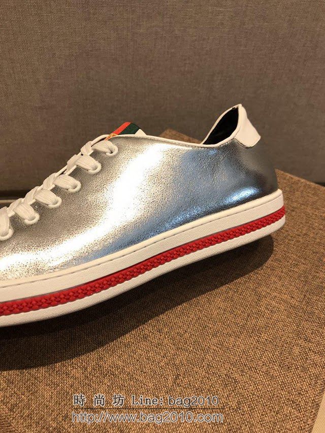 GUCCI男鞋 頂級代購男士2019HK專櫃同步 古馳男休閒板鞋 高品質 Gucci系帶男鞋  hdnx1308